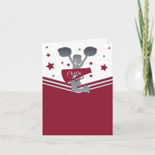 Carte De Remerciements Marron Étoiles d'Argent Remerciements Cheer-leadin