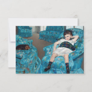 Carte De Remerciements Mary Cassatt - Petite fille dans un fauteuil bleu