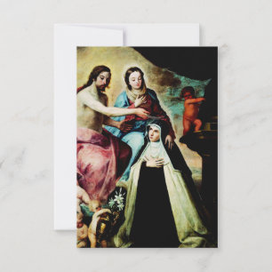 Carte De Remerciements Mary Magdalene de Pazzi par Pedro de Moya