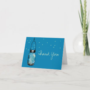 Carte De Remerciements Mason Jar aux lucioles de Whimsy