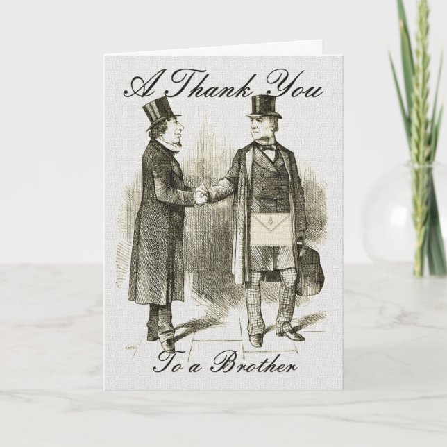 Carte De Remerciements Masonic Thank You (Devant)
