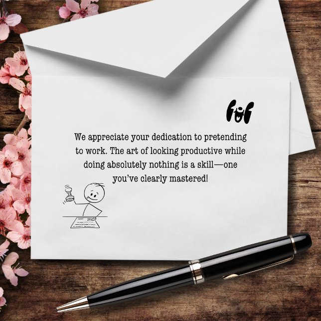 Carte De Remerciements Master of Look Busy (Créateur téléchargé)