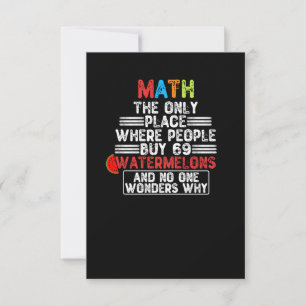 Carte De Remerciements Math The Only Place Where People Buy 69 Watermelon
