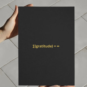 Carte de remerciements mathématique