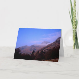 Carte De Remerciements Matin brumeux Langdale Pikes Cumbria Angleterre