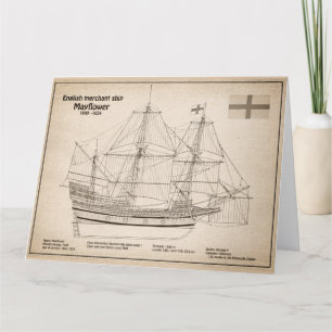 Carte De Remerciements Mayflower - Plan directeur des navires SD
