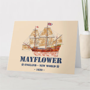 Carte De Remerciements Mayflower Tall Ship - Angleterre au Nouveau Monde