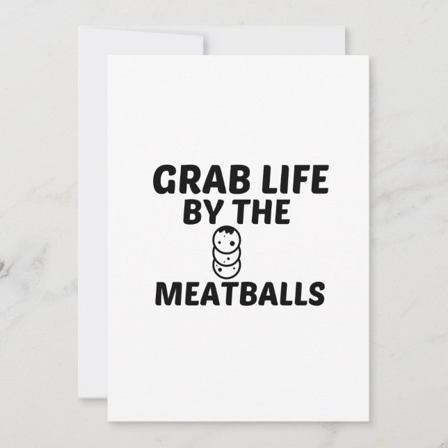 CARTE DE REMERCIEMENTS MEATBALLS GRAB LIFE (Devant)