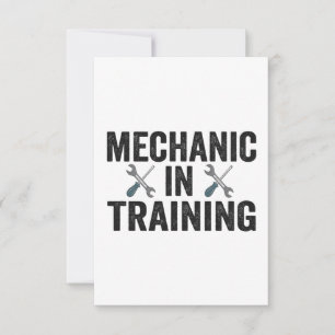 Carte De Remerciements Mécanicien En Formation Auto Réparateur Cadeau