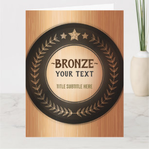 Carte De Remerciements MÉDAILLE BRONZE DIY IMPRESSION PERSONNALISÉE Ajout