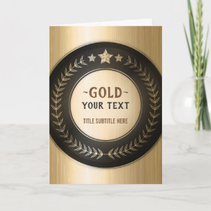 Carte De Remerciements MÉDAILLE BRONZE DIY IMPRESSION PERSONNALISÉE Ajout