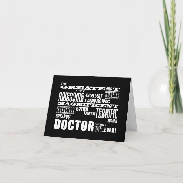 Carte De Remerciements Médecins cool modernes amusants Meilleur Docteur M (Devant)