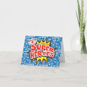 Carte De Remerciements Médicale Frontline Super Heroes Infirmières Soins 