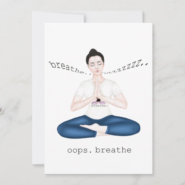Carte De Remerciements méditation amusante (Devant)