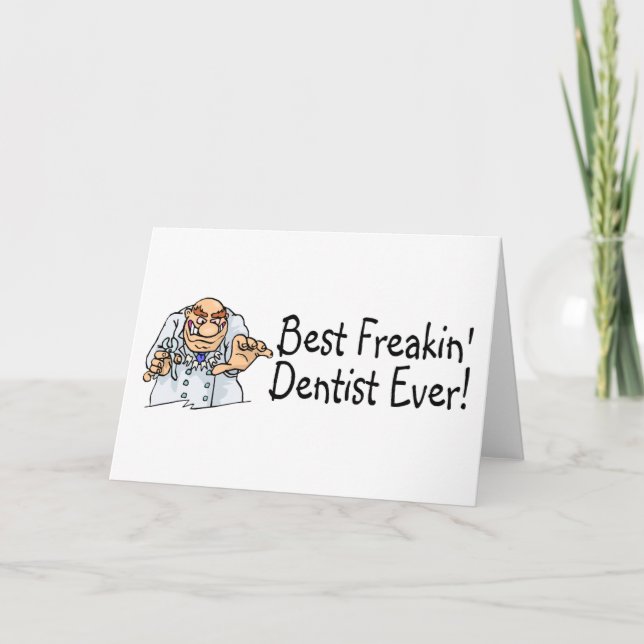 Carte De Remerciements Meilleur Dentiste Freakin Jamais 2 (Devant)