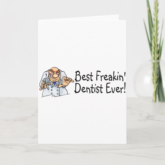 Carte De Remerciements Meilleur Dentiste Freakin Jamais 2 (Devant)