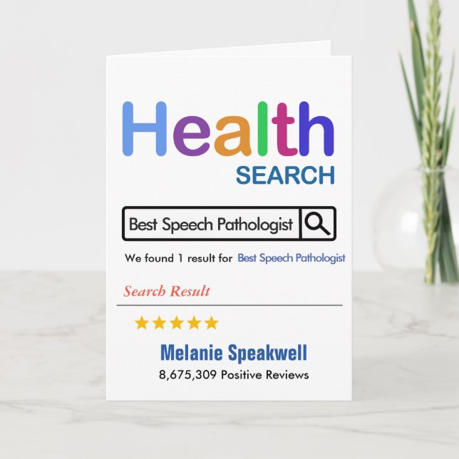 Carte De Remerciements Meilleur discours Pathologiste Drôle cadeau (Devant)