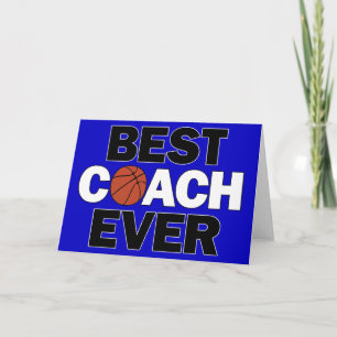 Carte De Remerciements Meilleur Entraîneur De Basket-Ball Toujours Person