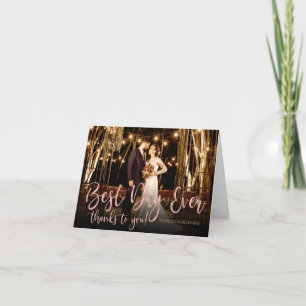Carte De Remerciements Meilleur Jour Jouer Jouet Script Photo Mariage Mer