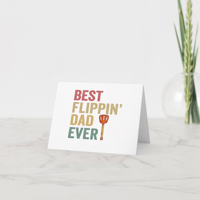 Carte De Remerciements Meilleur Papa Jamais Drôle Cuisine BBQ Père Cadeau (Devant)
