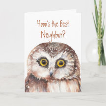 Meilleur voisin drôle ? Humour sage de hibou de