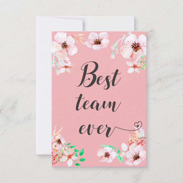Carte De Remerciements Meilleure équipe que jamais Citation motivationnel (Devant)