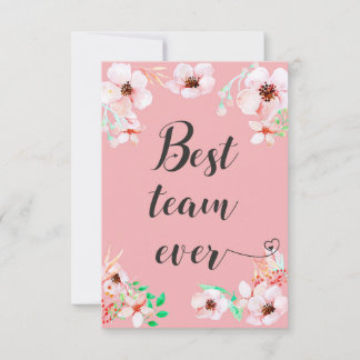 Carte De Remerciements Meilleure équipe que jamais Citation motivationnel
