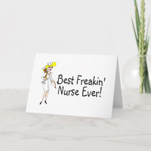 Carte De Remerciements Meilleure infirmière Freakin jamais