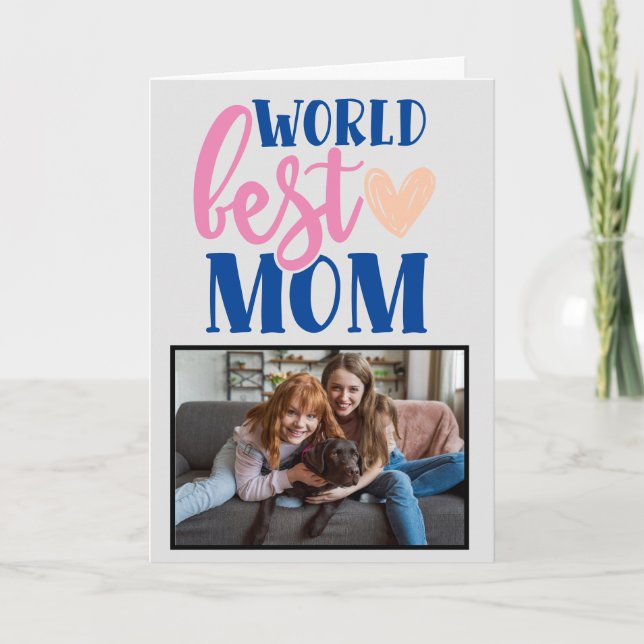 Carte De Remerciements Meilleure maman du monde ...Carte de fête des mère (Devant)