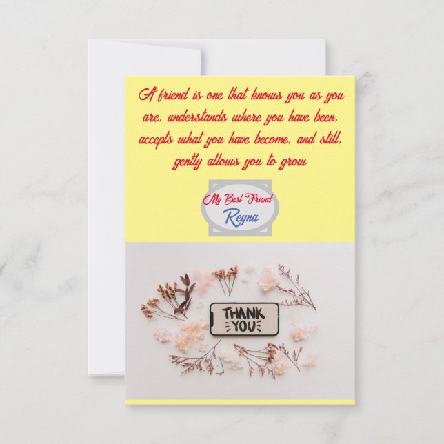 Carte De Remerciements Meilleurs amis pour toujours (Devant)