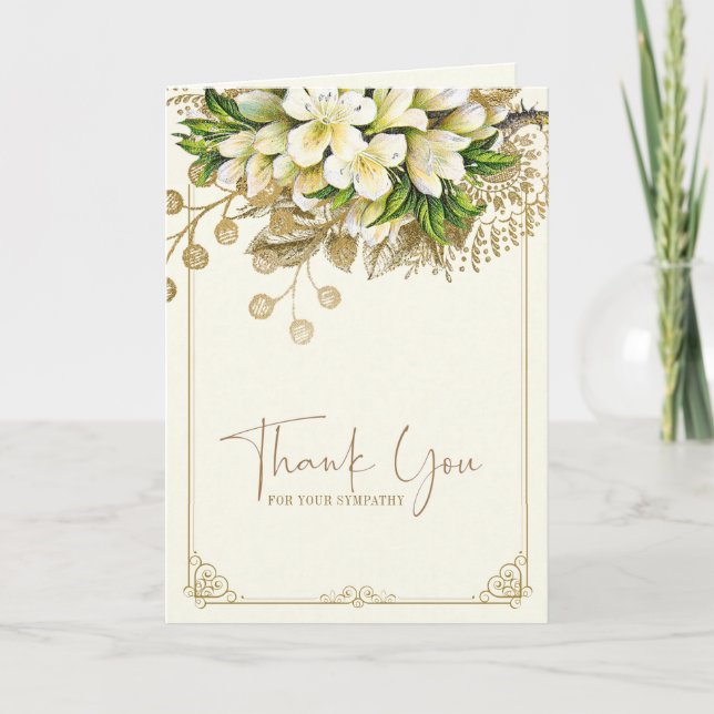Carte De Remerciements Mémorial catholique des funérailles florales Rosai (Devant)