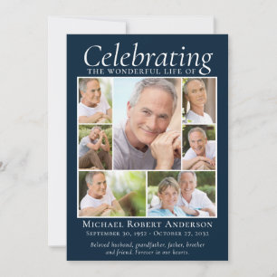 Carte De Remerciements Memorial Hommage Photo Collage Keepsaké