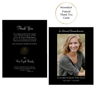 Carte De Remerciements Mémorial orthodoxe du Rose d'or