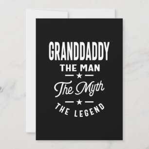 Carte De Remerciements Mens Granddaddy L'Homme Le Mythe La Légende