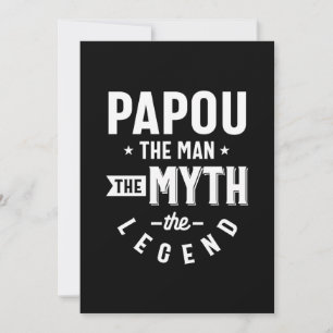 Carte De Remerciements Mens Papou L'Homme Le Mythe La Légende Cadeau