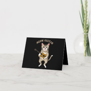 Carte De Remerciements Meow guitar cute Cat playing Guitar Funny Kitties