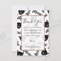 Meow Simple moderne Black White Chats Typographie