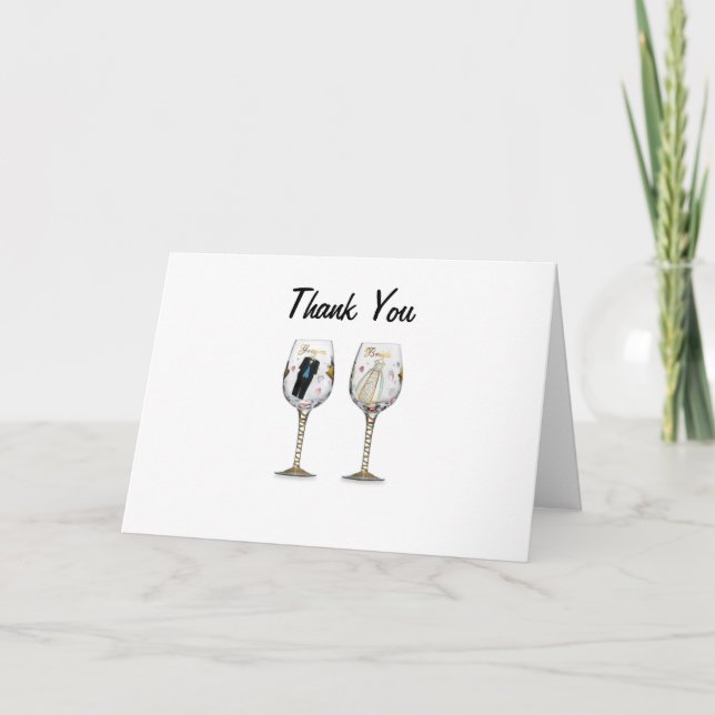 CARTE DE REMERCIEMENTS "MERCI" 25 ANNIVERSAIRE MARIAGE (Devant)