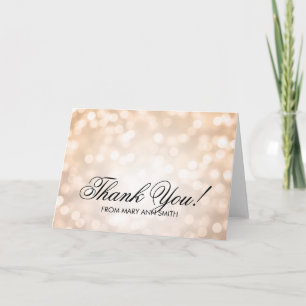 Carte De Remerciements "Merci" 40e anniversaire Parties scintillant en cu