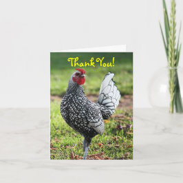 Carte De Remerciements Merci, Blank, Rooster