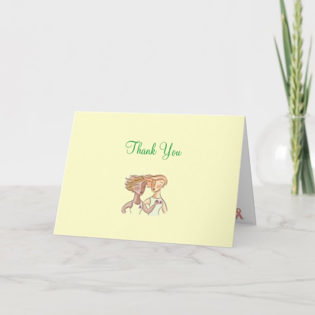 Carte De Remerciements Merci, cancer du sein (Devant)