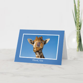 Carte De Remerciements Merci, Funny Giraffe Card