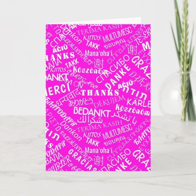 Carte De Remerciements Merci! - Multi Language - International (Devant)