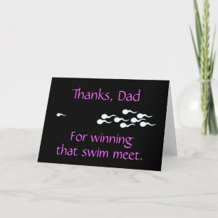 Carte De Remerciements Merci, Papa...Pour Avoir Gagné Que La Baignade Se 