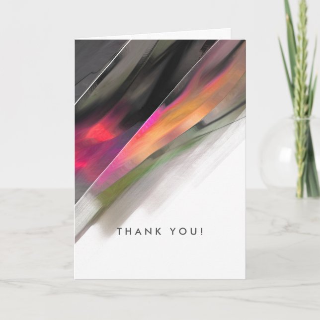Carte De Remerciements Merci. Peinture Abstraite moderne (Devant)