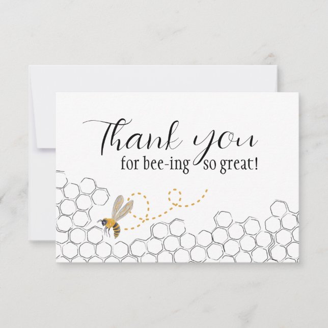 Carte de remerciements - "Merci pour l'abeille si  (Devant)