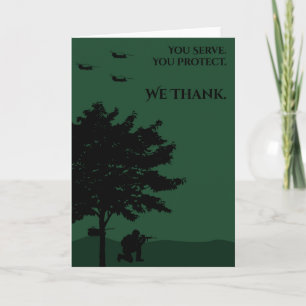 Carte De Remerciements Merci, soldat