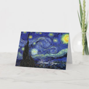 Carte De Remerciements Merci. Vincent van Gogh, Starry Night