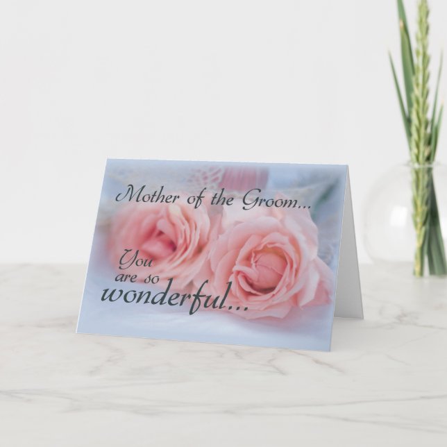 Carte De Remerciements Mère de la chambre, Merci, Roses roses roses (Devant)