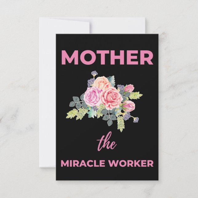 Carte De Remerciements Mère Le Travailleur Miracle (Devant)